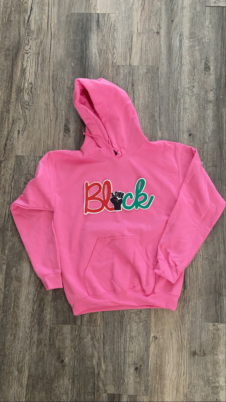 Pink Blk Love hoodie